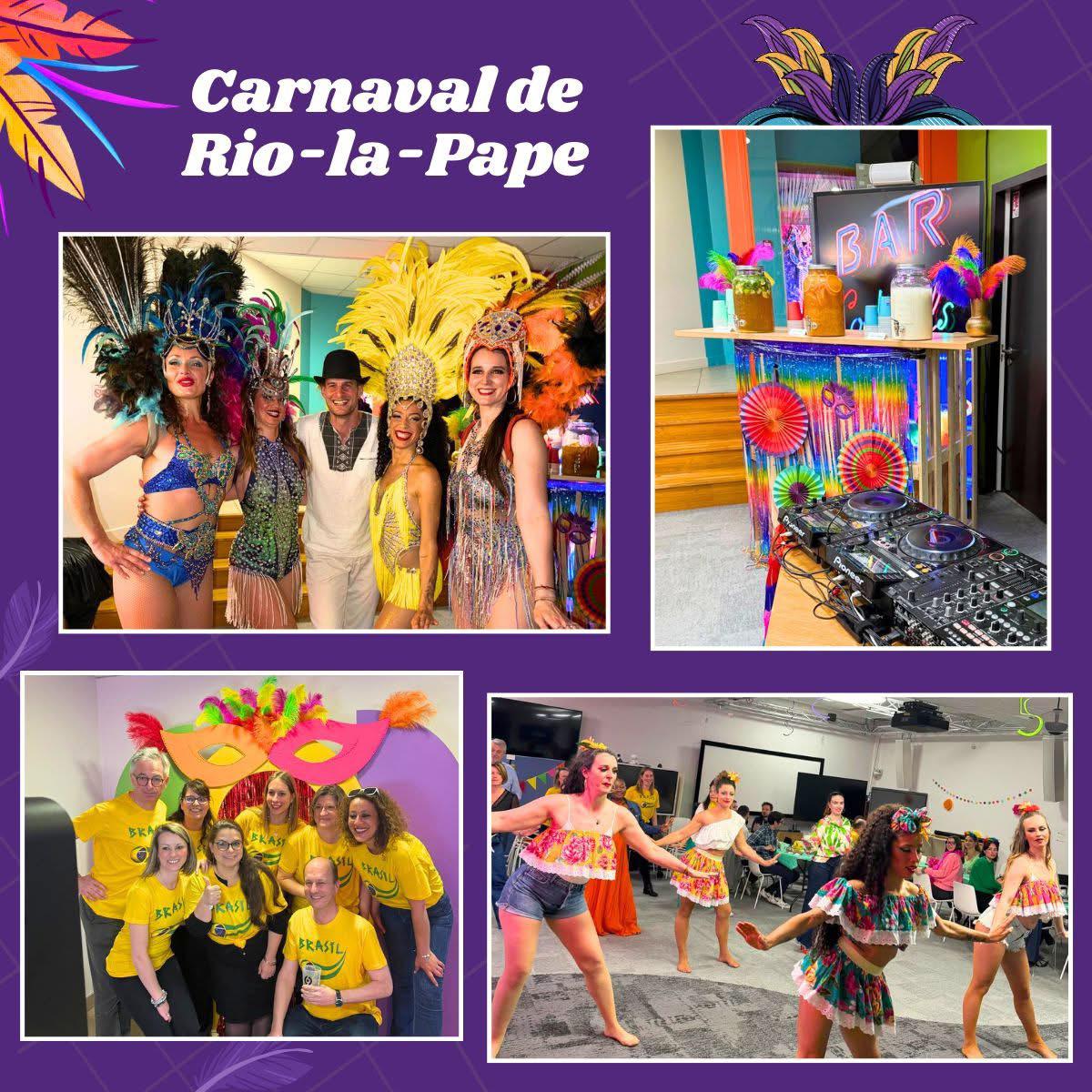 Affiche avec les intervenants pour l'animation Carnaval dans un CE